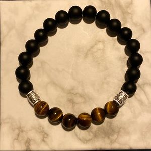 Black Matte & Tiger Eye Bracelet